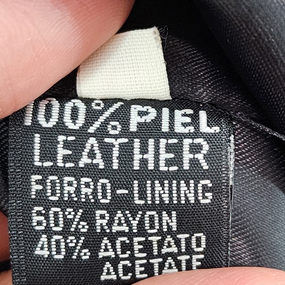 Men's 100% Piel Leather Vintage Button Front Moto Jacket - M - Picture 9 of 9